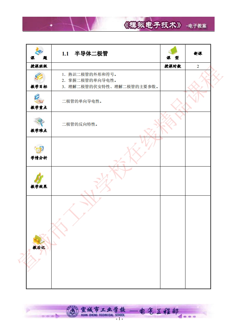 1.1 半导体二极管